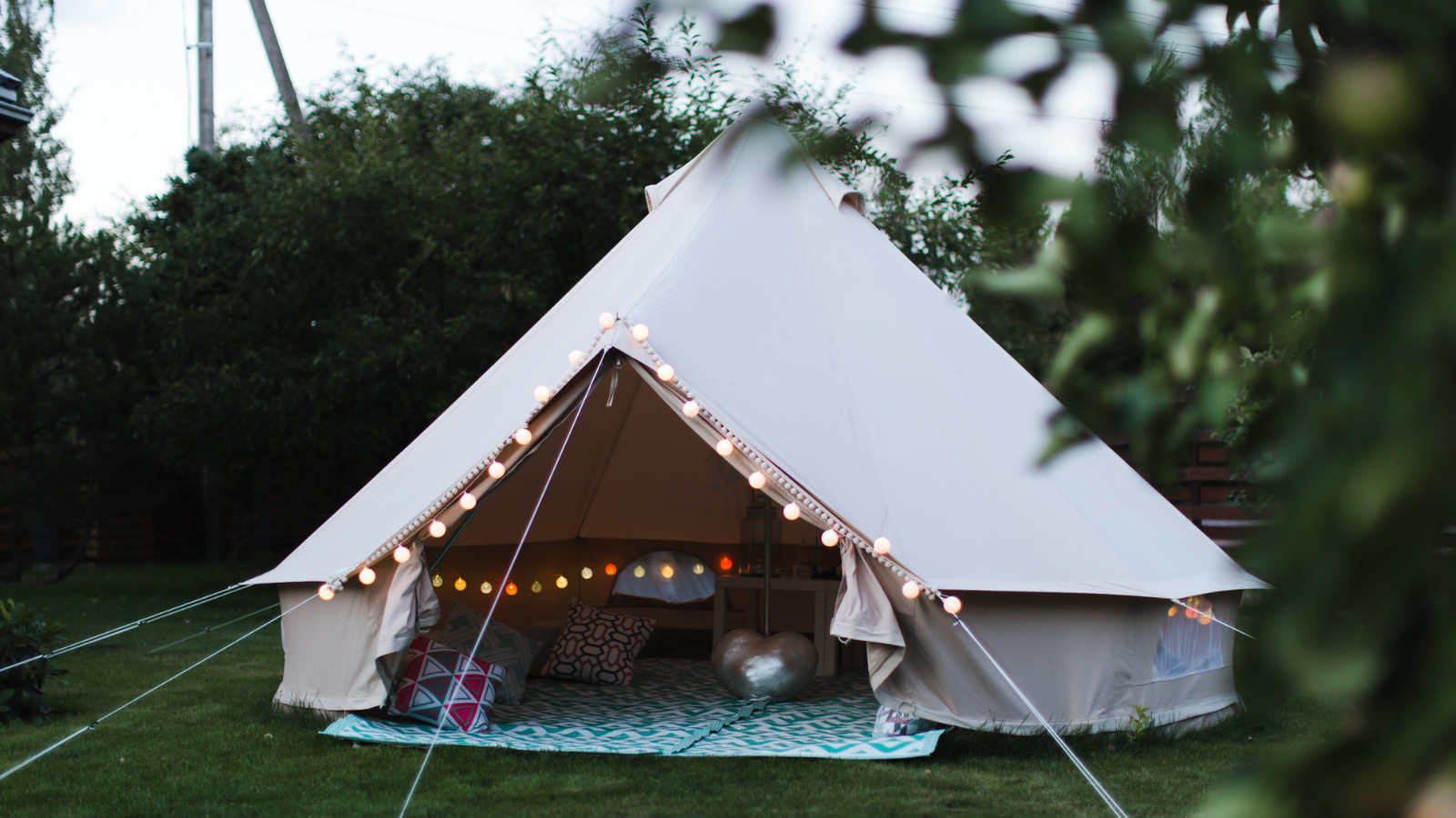 Image of bell tent set up