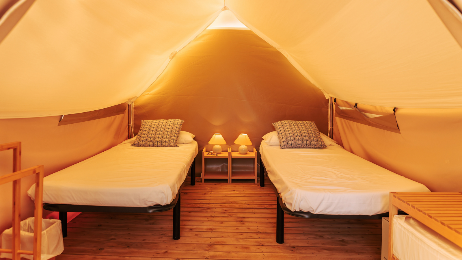 Image of a sleeping set up